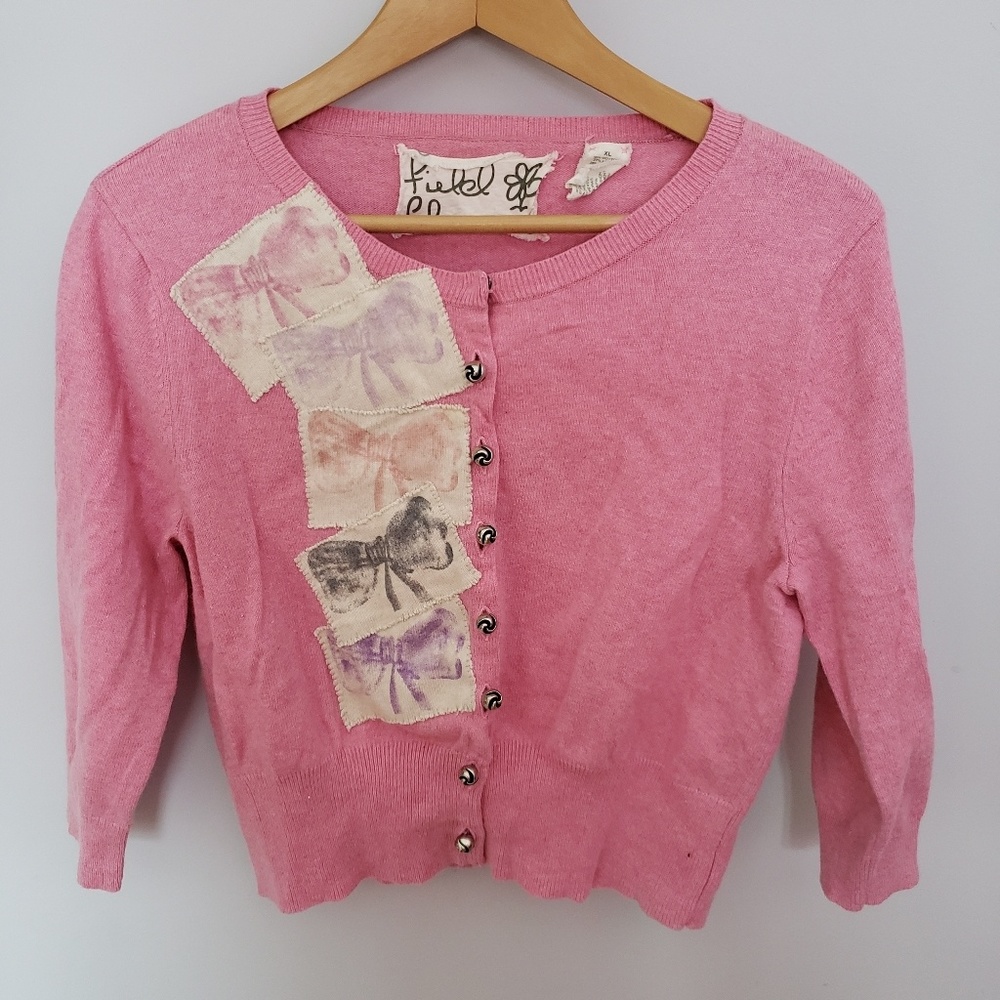 Field Flower pink cardigan XL
